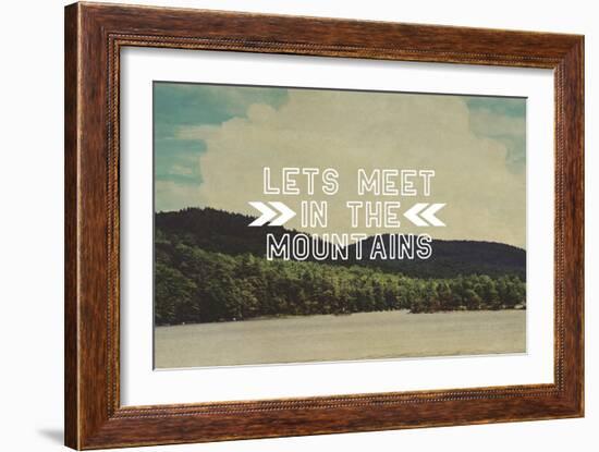 Lets Meet in the Mountains-Vintage Skies-Framed Giclee Print