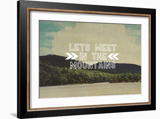 Lets Meet in the Mountains-Vintage Skies-Framed Giclee Print