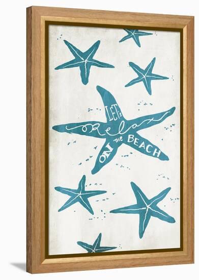 Lets Relax On The Beach-Jace Grey-Framed Stretched Canvas