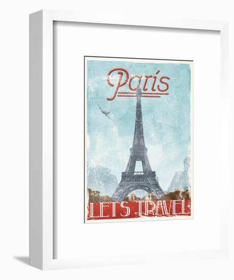 Lets Travel To Paris-Jace Grey-Framed Art Print