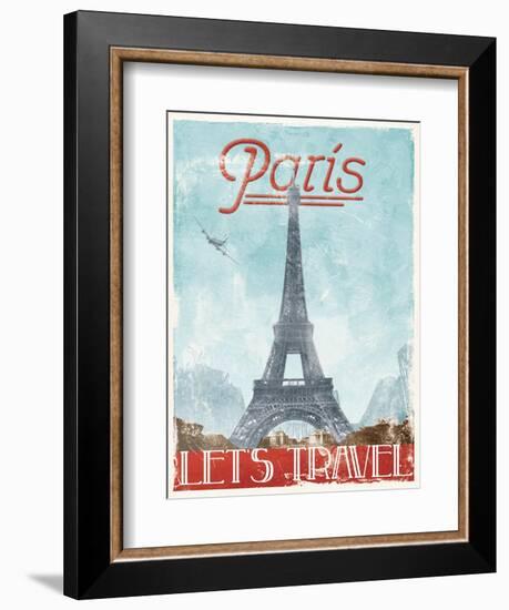 Lets Travel To Paris-Jace Grey-Framed Art Print