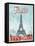 Lets Travel To Paris-Jace Grey-Framed Stretched Canvas