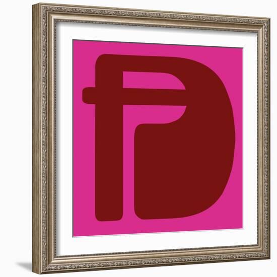 Letter A Purple-NaxArt-Framed Art Print