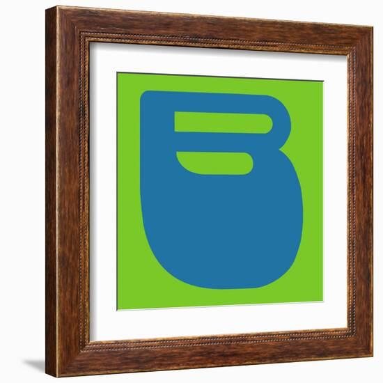 Letter B Blue-NaxArt-Framed Art Print