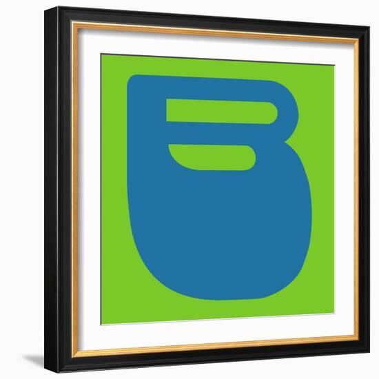 Letter B Blue-NaxArt-Framed Art Print