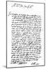 Letter by Galileo Galilei, 1627-Frederick George Netherclift-Mounted Giclee Print