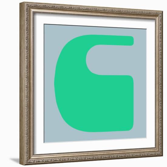 Letter C Green-NaxArt-Framed Art Print