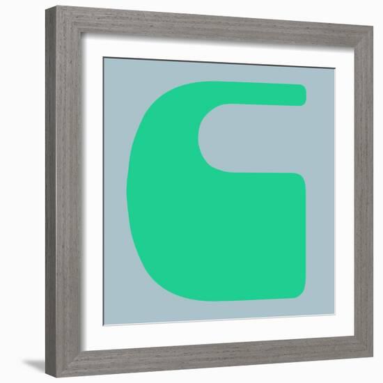 Letter C Green-NaxArt-Framed Art Print