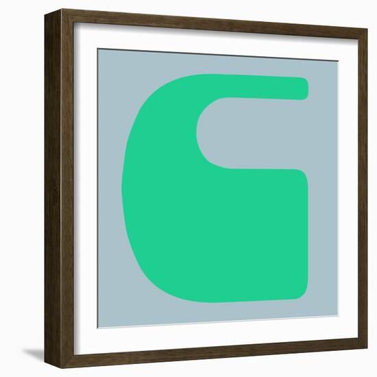 Letter C Green-NaxArt-Framed Art Print