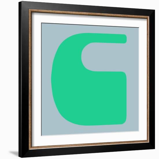 Letter C Green-NaxArt-Framed Art Print