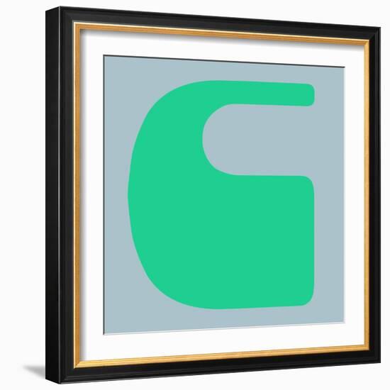 Letter C Green-NaxArt-Framed Art Print