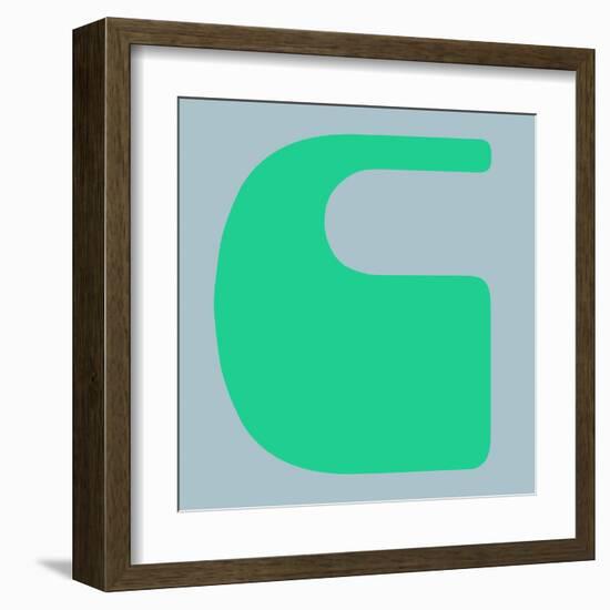 Letter C Green-NaxArt-Framed Art Print