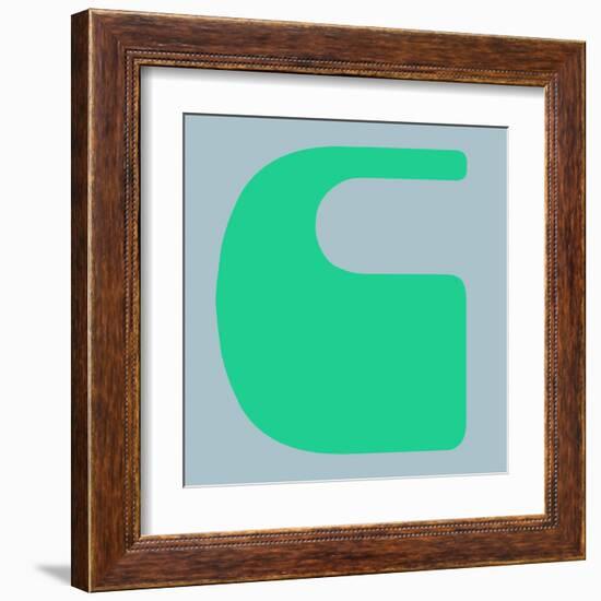 Letter C Green-NaxArt-Framed Art Print