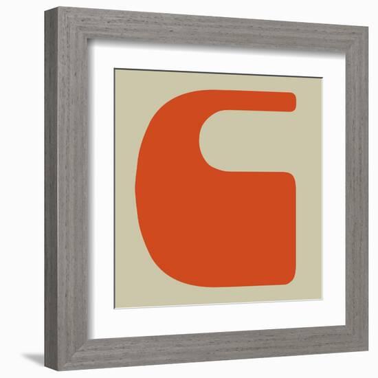 Letter C Orange-NaxArt-Framed Art Print