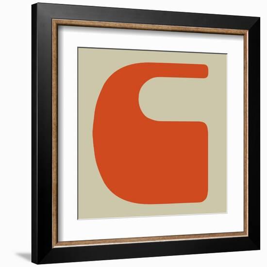 Letter C Orange-NaxArt-Framed Art Print