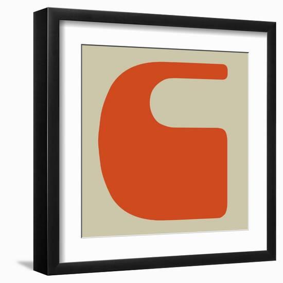 Letter C Orange-NaxArt-Framed Art Print