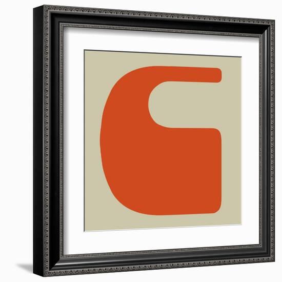 Letter C Orange-NaxArt-Framed Art Print