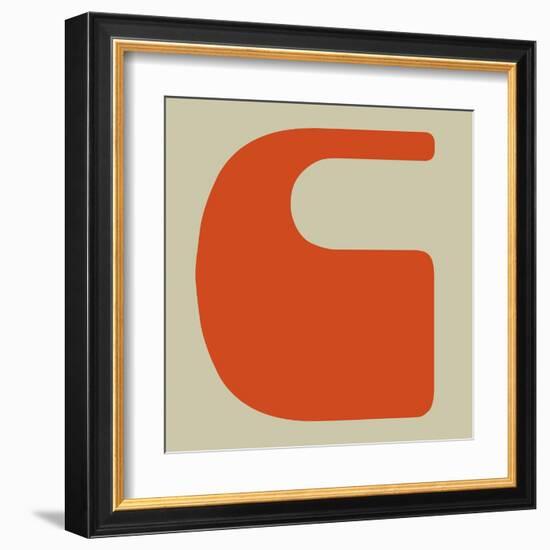 Letter C Orange-NaxArt-Framed Art Print