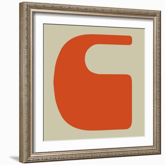 Letter C Orange-NaxArt-Framed Art Print