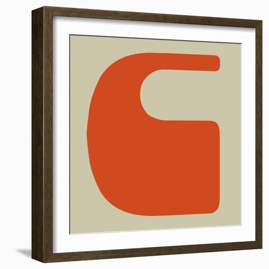 Letter C Orange-NaxArt-Framed Art Print