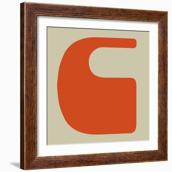 Letter C Orange-NaxArt-Framed Art Print