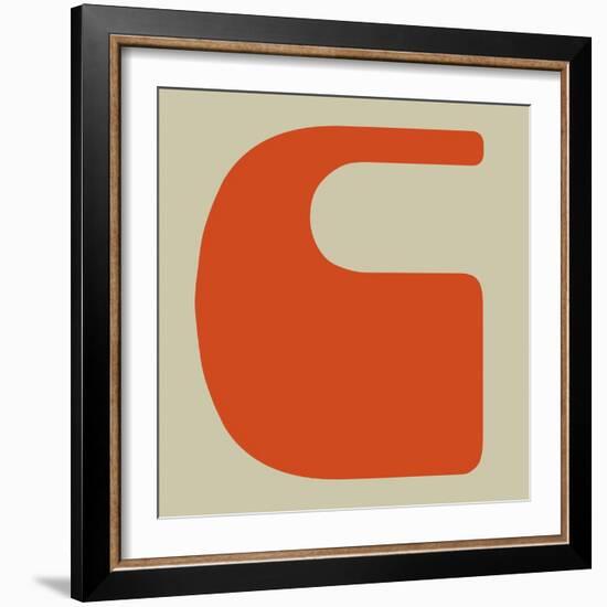 Letter C Orange-NaxArt-Framed Art Print