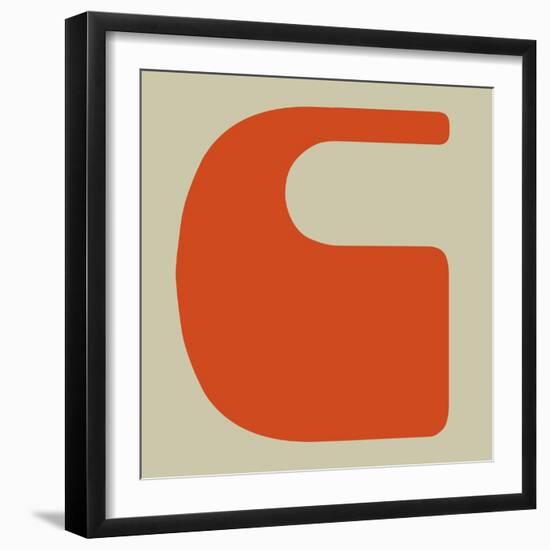 Letter C Orange-NaxArt-Framed Art Print