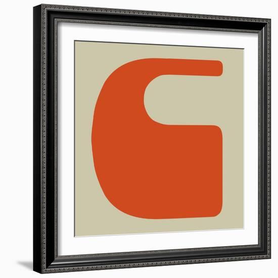 Letter C Orange-NaxArt-Framed Art Print