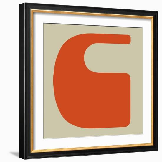 Letter C Orange-NaxArt-Framed Art Print