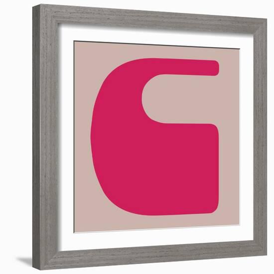 Letter C Pink-NaxArt-Framed Art Print