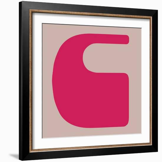 Letter C Pink-NaxArt-Framed Art Print
