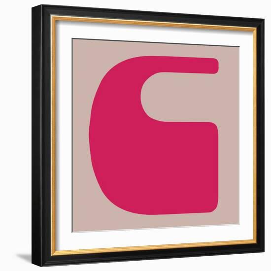 Letter C Pink-NaxArt-Framed Art Print