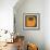 Letter D Yellow-NaxArt-Framed Art Print displayed on a wall