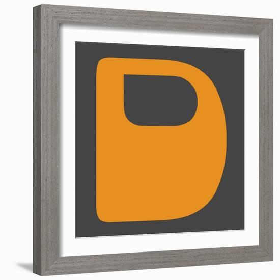 Letter D Yellow-NaxArt-Framed Art Print