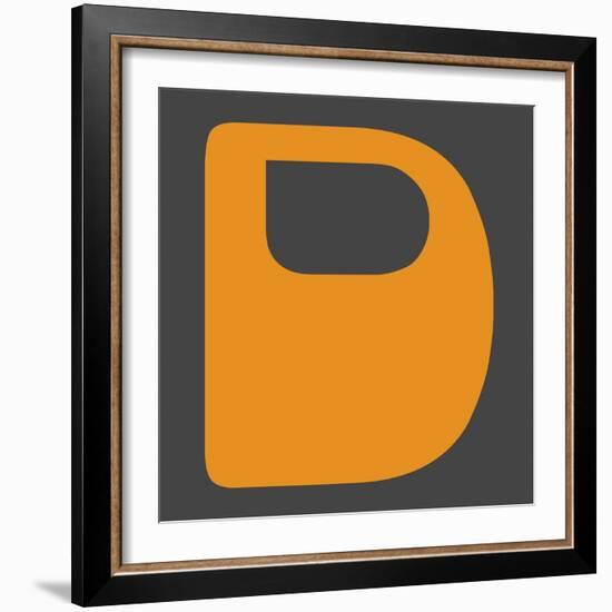 Letter D Yellow-NaxArt-Framed Art Print
