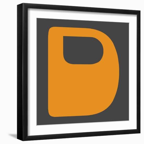 Letter D Yellow-NaxArt-Framed Art Print