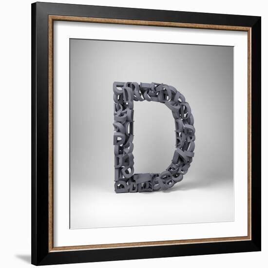 Letter D-badboo-Framed Art Print