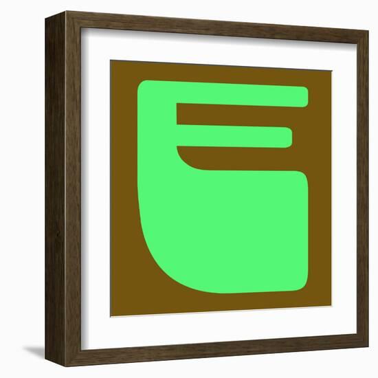 Letter E Green-NaxArt-Framed Art Print