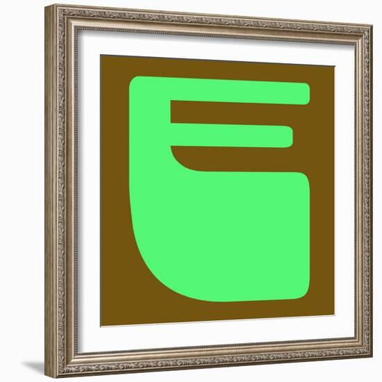 Letter E Green-NaxArt-Framed Art Print