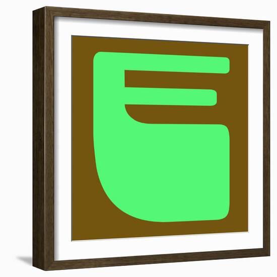 Letter E Green-NaxArt-Framed Art Print