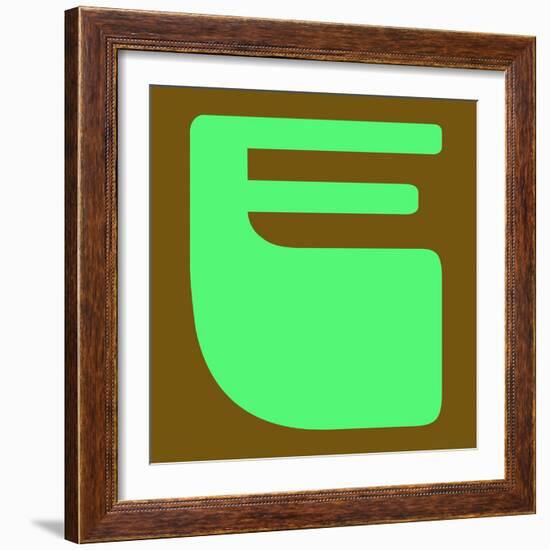 Letter E Green-NaxArt-Framed Art Print