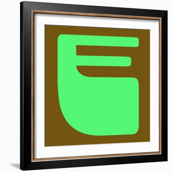 Letter E Green-NaxArt-Framed Art Print