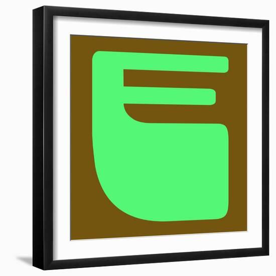 Letter E Green-NaxArt-Framed Art Print