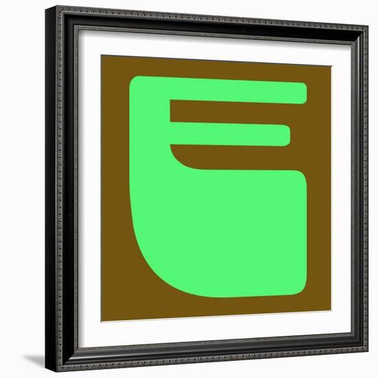 Letter E Green-NaxArt-Framed Art Print