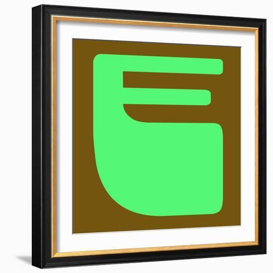 Letter E Green-NaxArt-Framed Art Print