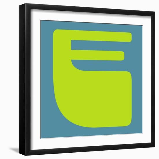 Letter E Yellow-NaxArt-Framed Premium Giclee Print