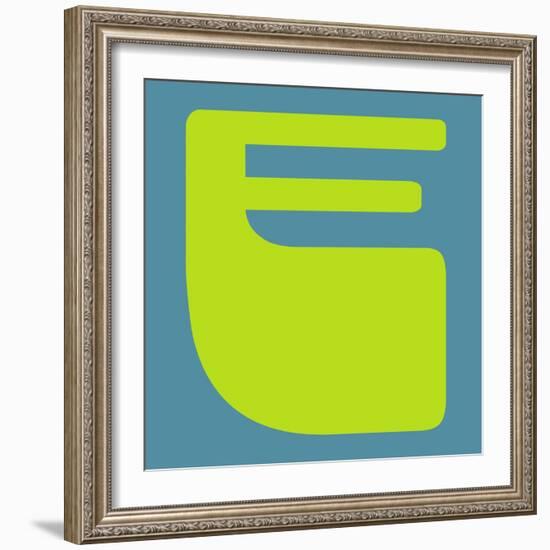 Letter E Yellow-NaxArt-Framed Art Print