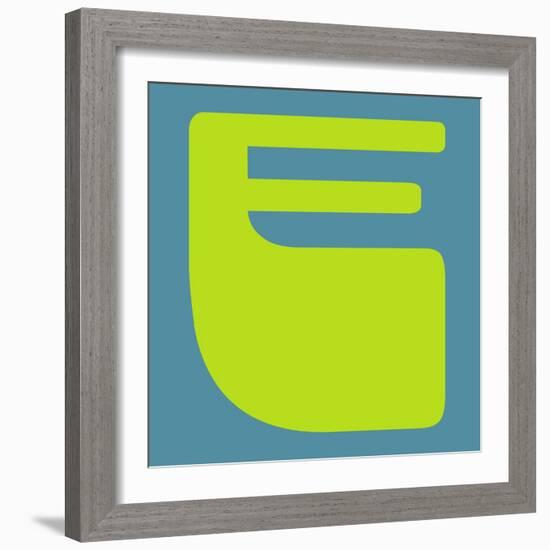 Letter E Yellow-NaxArt-Framed Art Print