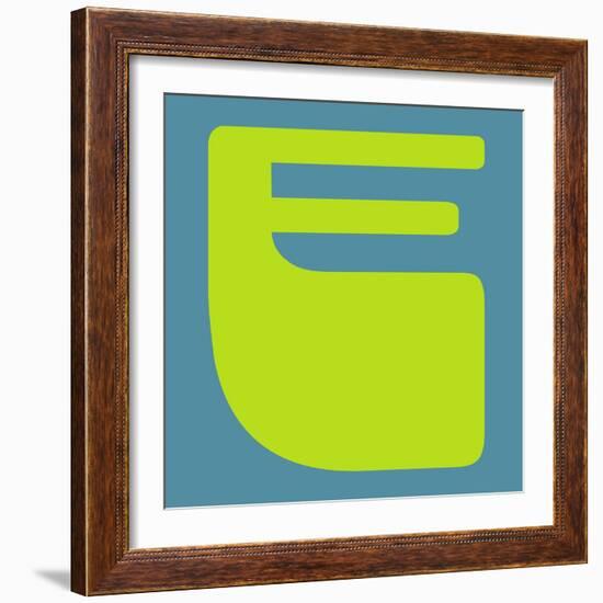 Letter E Yellow-NaxArt-Framed Art Print