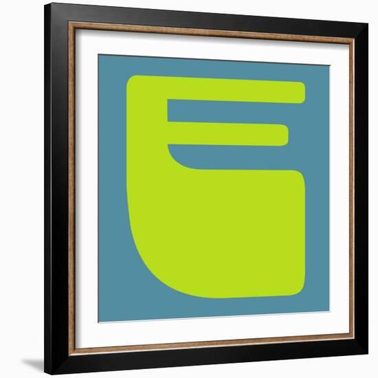 Letter E Yellow-NaxArt-Framed Art Print